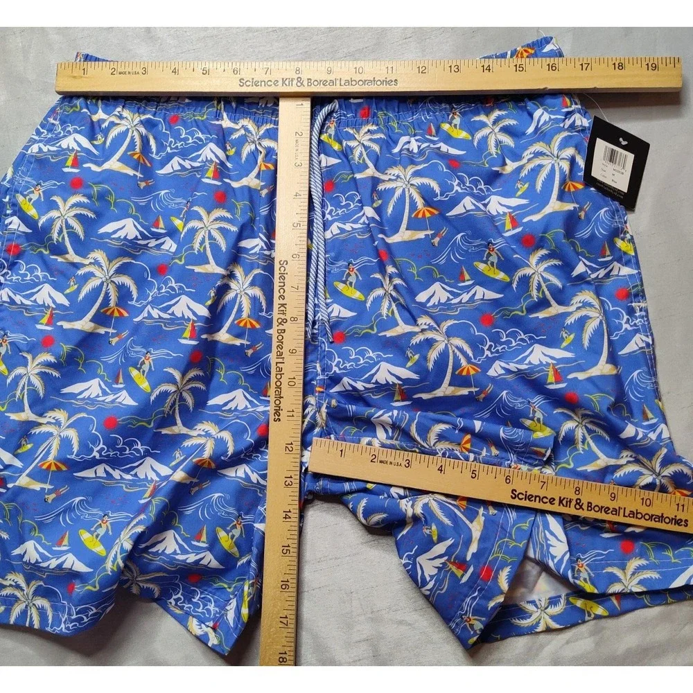 TAILORBYRD Men Size‎ Medium Blue Hawaiian Surfer Brief Lined 7